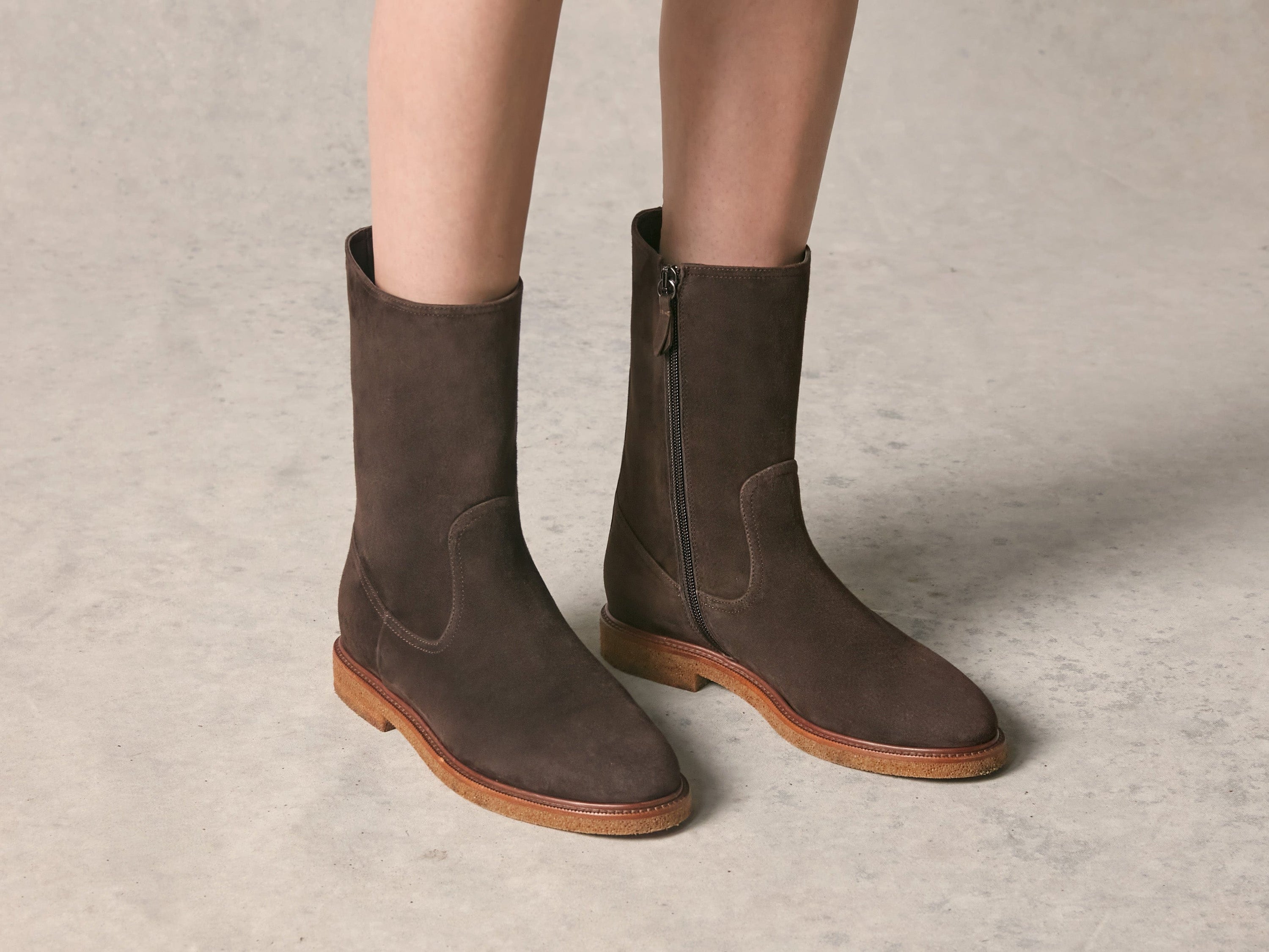 Treve Boots in Dark Brown Asteria Suede