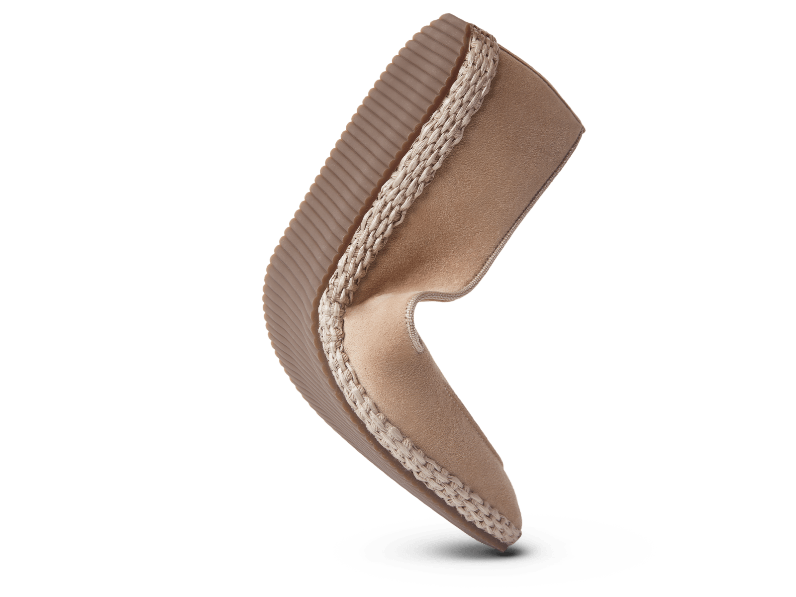 Calvi Espadrilles in Mastic Beige Luxe Suede and Gros Grain