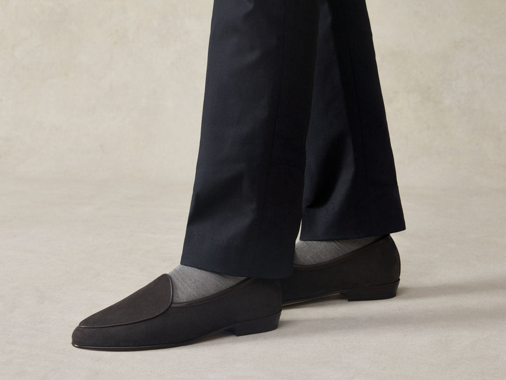 Sagan Classic Loafers in Bark Grey Asteria Suede