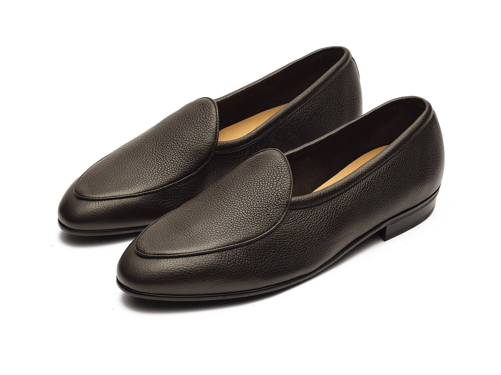 Sagan Rubber Loafers in Dark Brown Lunar Grain Calf
