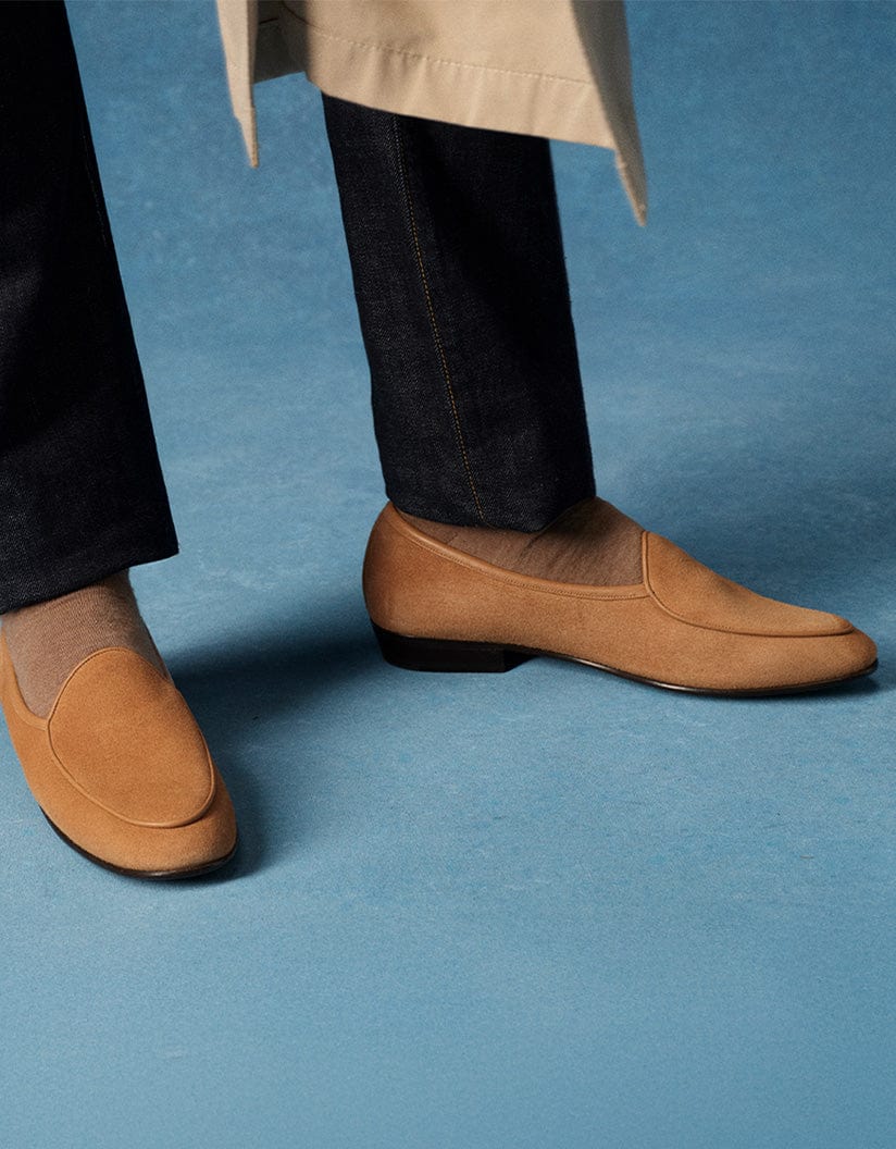 Sagan Classic Tassel Loafers in Midnight Navy Suede – Baudoin & Lange