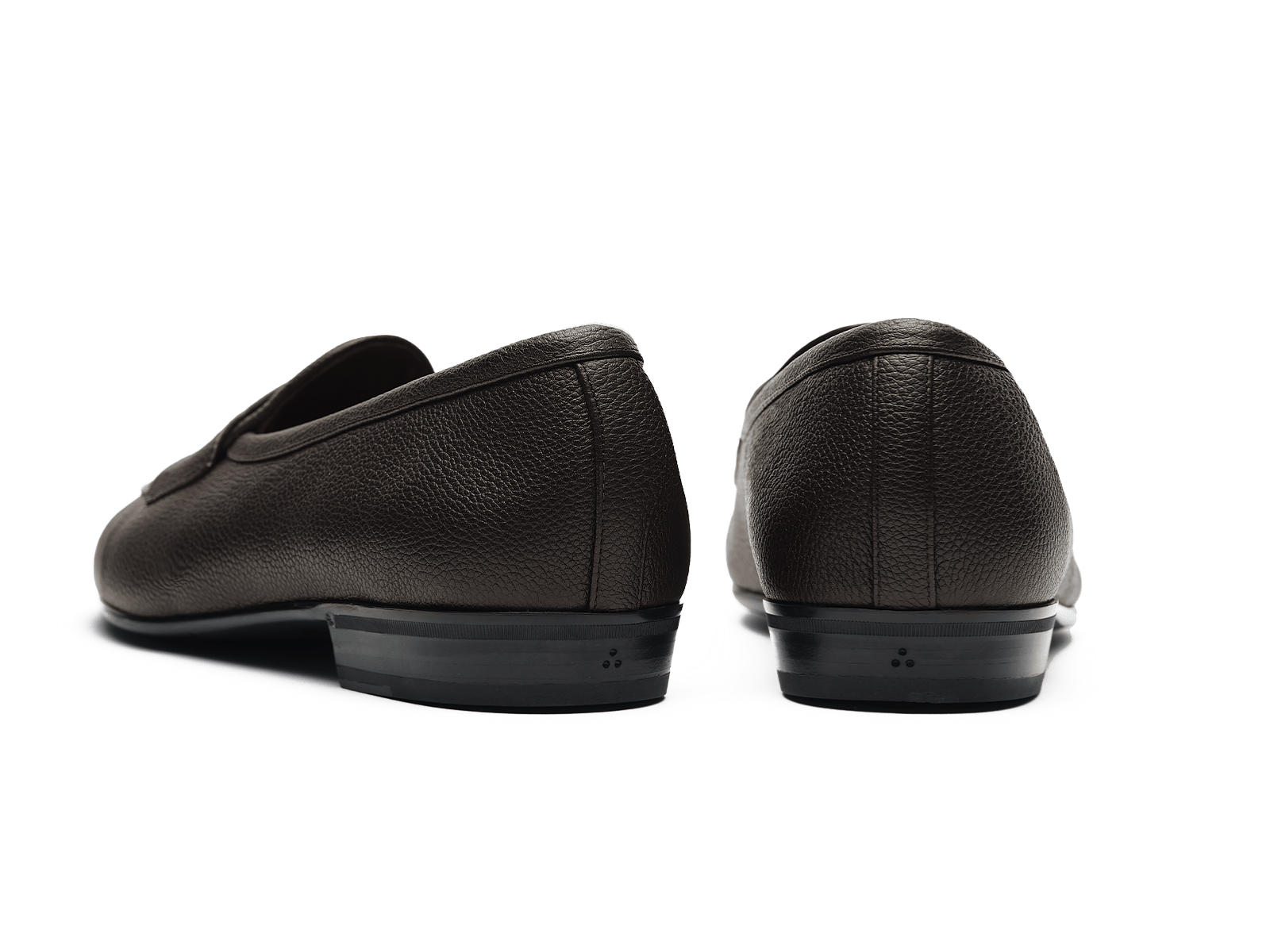 Sagan Rubber Ginkgo Loafers in Dark Brown Lunar Grain Calf