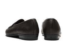 Sagan Rubber Ginkgo Loafers in Dark Brown Lunar Grain Calf