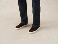 Beat Trainer in Dark Brown Suede Natural Sole