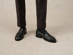 Berkeley Penny Loafers in Black Calf