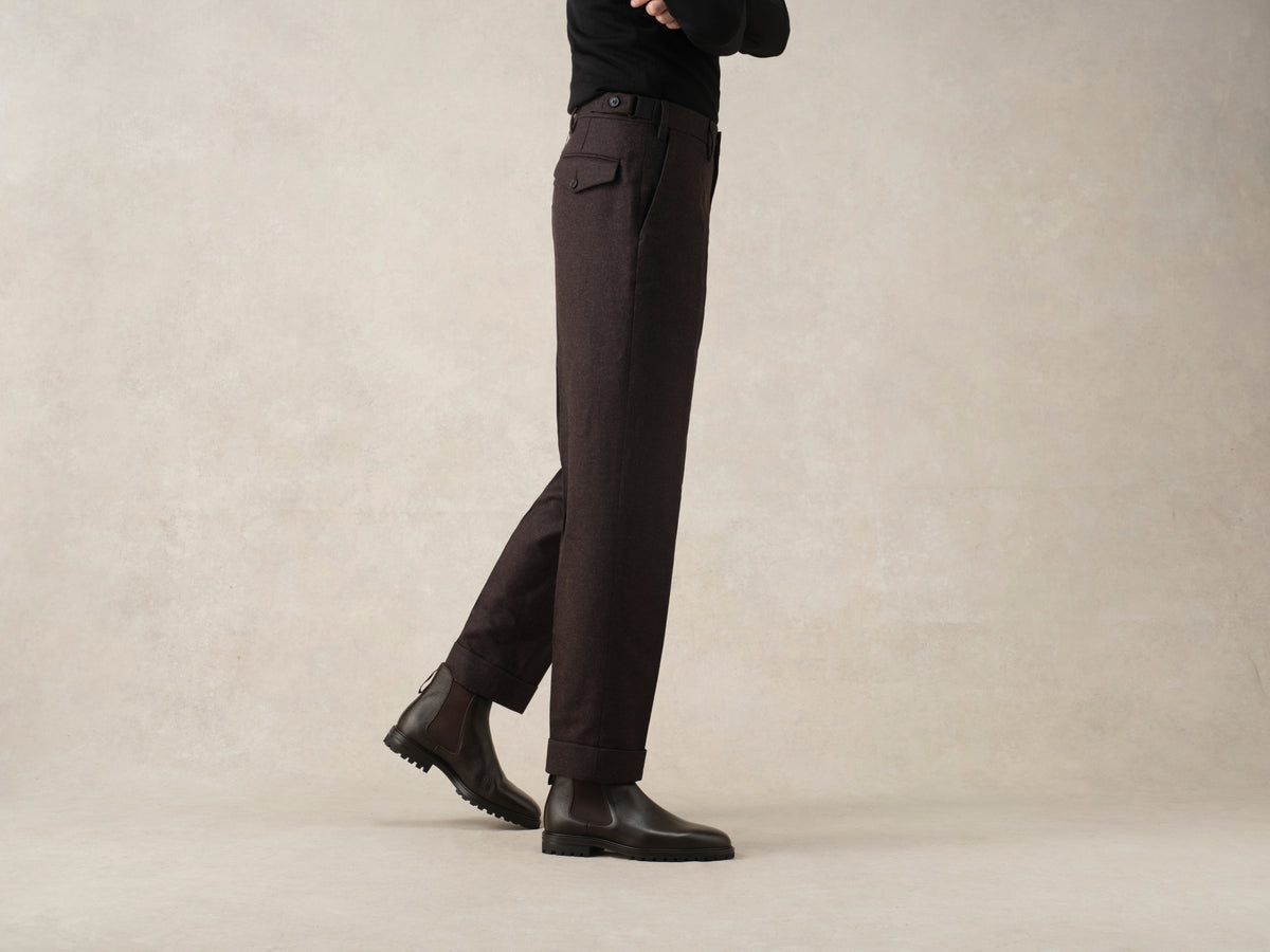 Ribot Boots in Dark Brown Hatch Grain Calf