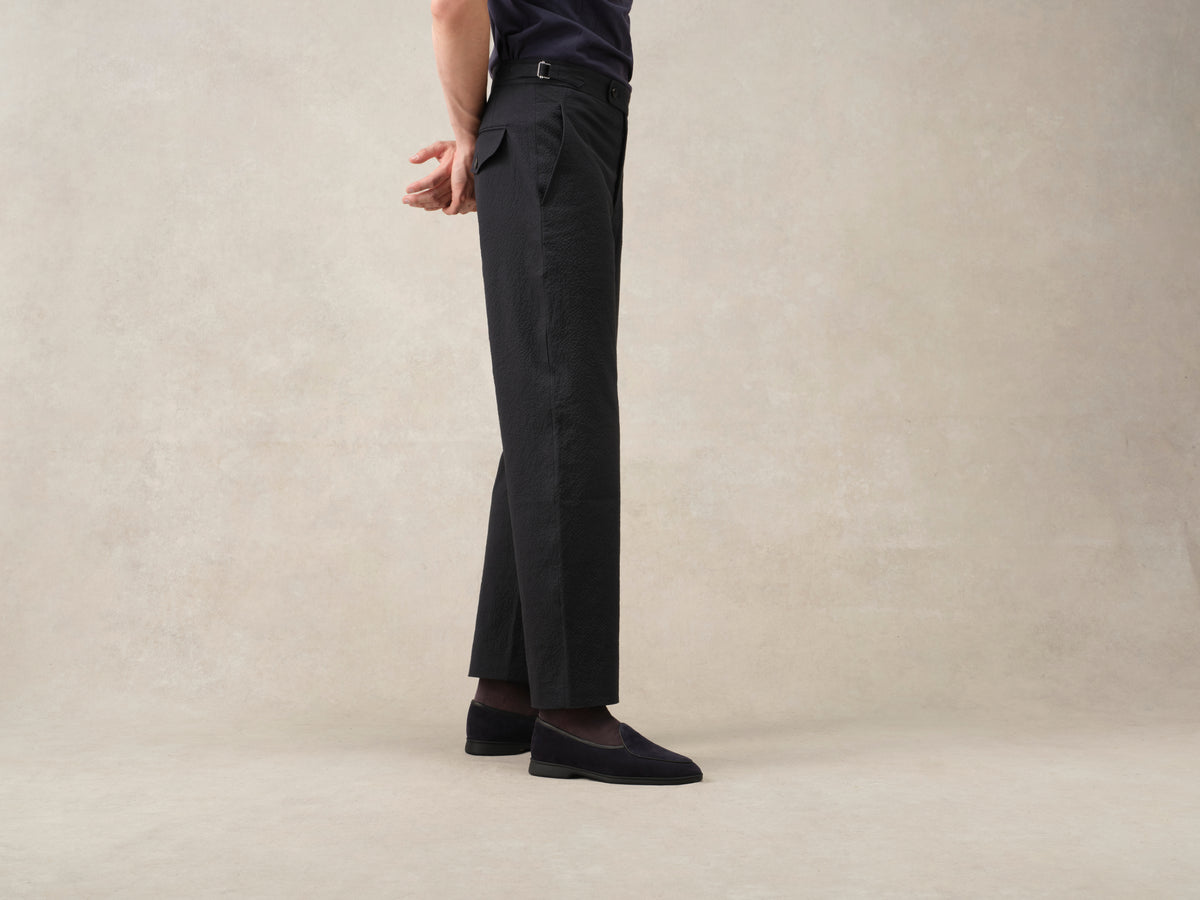 Stride Loafers in Midnight Navy Glove Suede Dark Sole