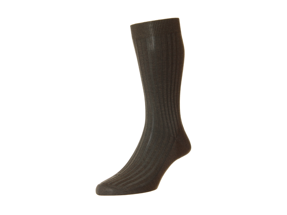 Chromo Socks in Dark Brown Cotton