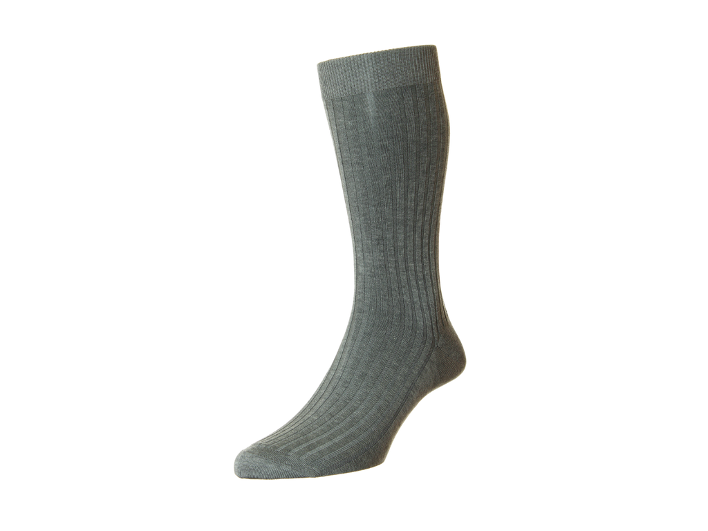 Chromo Socks in Mid Grey Cotton