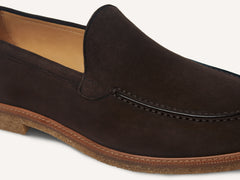 Antibes Loafers in Moka Brown Luxe Suede