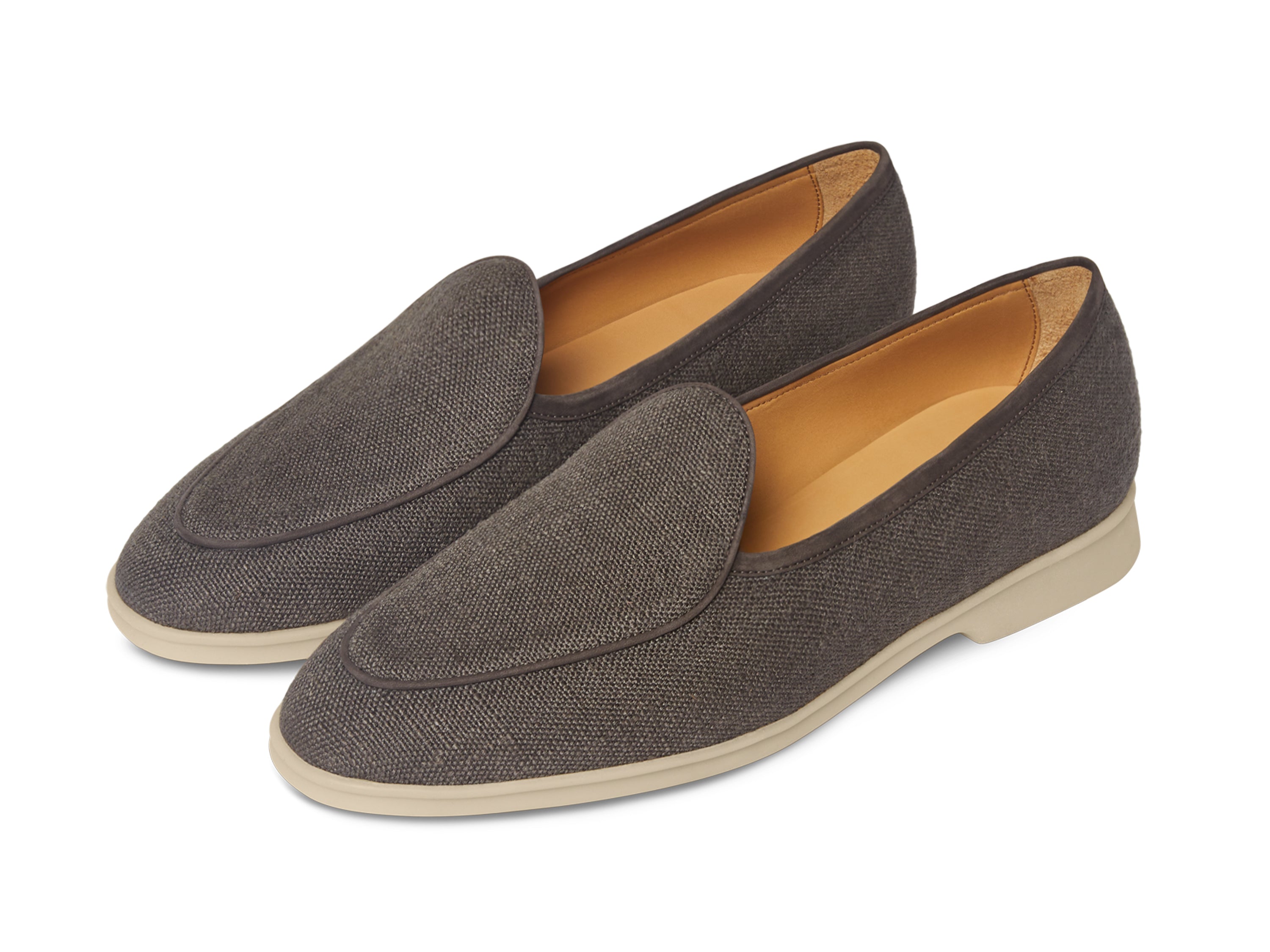 Stride Loafers in Fiji Grey Merlinen with Natural Sole