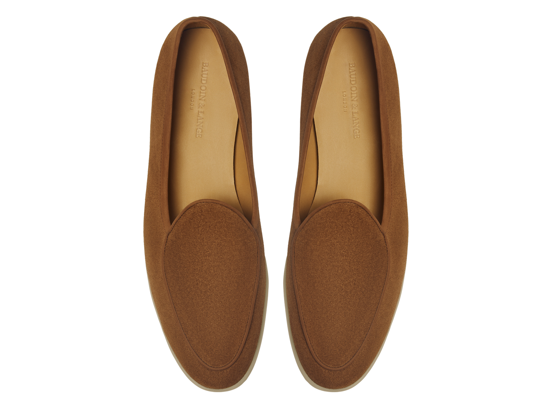 Stride Loafers in Cork Brown Glove Suede with Natural Sole