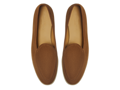 Stride Loafers in Cork Brown Glove Suede with Natural Sole