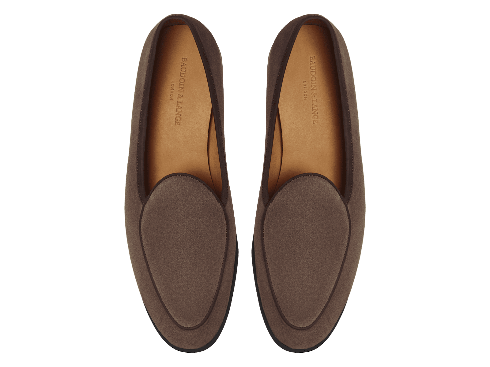 Stride Loafers in Deep Taupe Suede Dark Sole