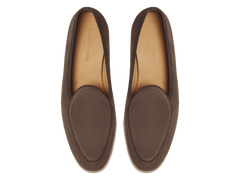 Stride Loafers in Fiji Taupe Glove Suede with Natural Sole