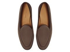 Stride Loafers in Deep Taupe Suede Dark Sole