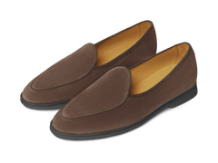 Stride Loafers in Deep Taupe Suede Dark Sole
