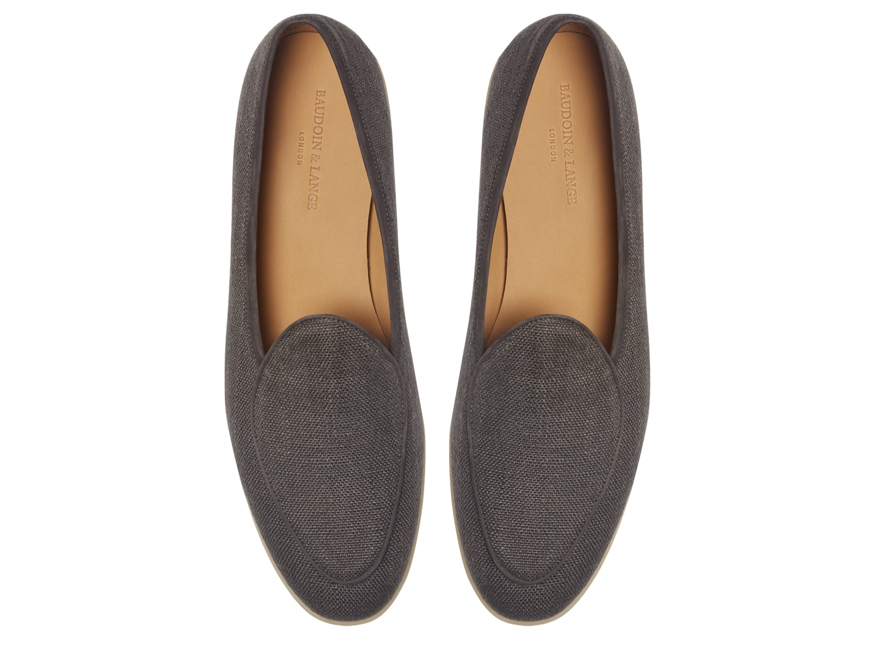 Stride Loafers in Fiji Grey Merlinen with Natural Sole