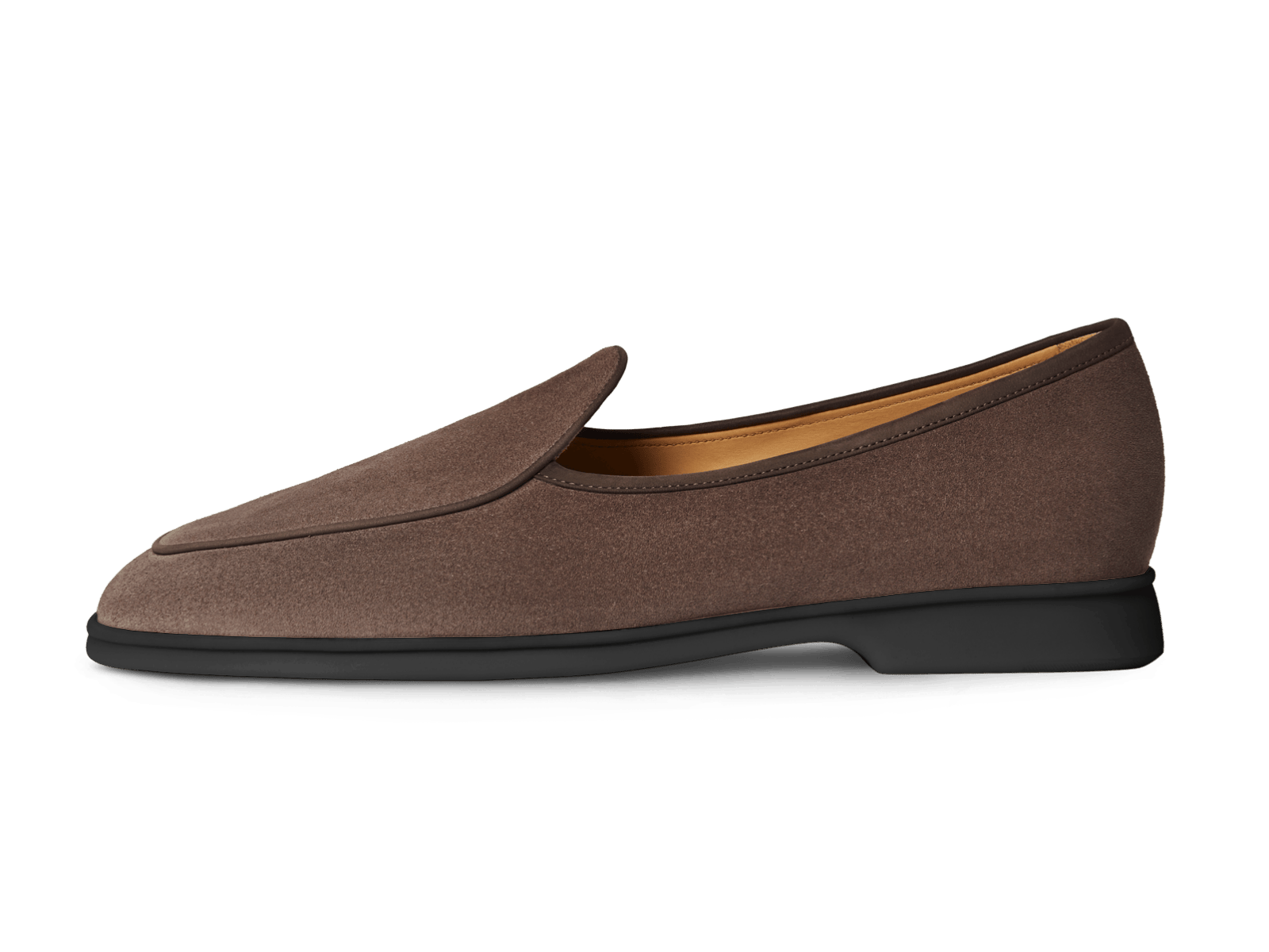 Stride Loafers in Deep Taupe Glove Suede Dark Sole