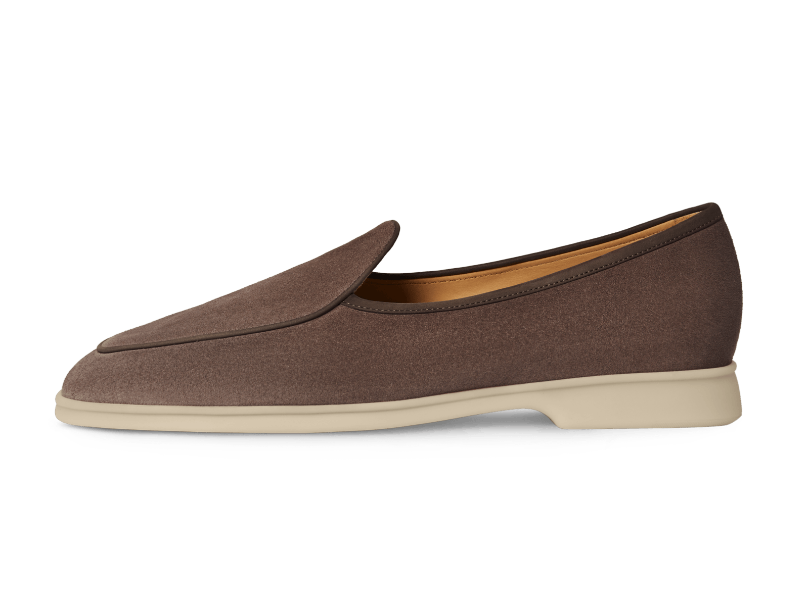 Stride Loafers in Fiji Taupe Glove Suede with Natural Sole