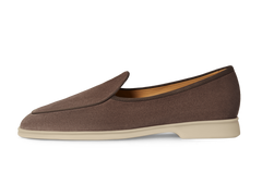 Stride Loafers in Fiji Taupe Glove Suede with Natural Sole