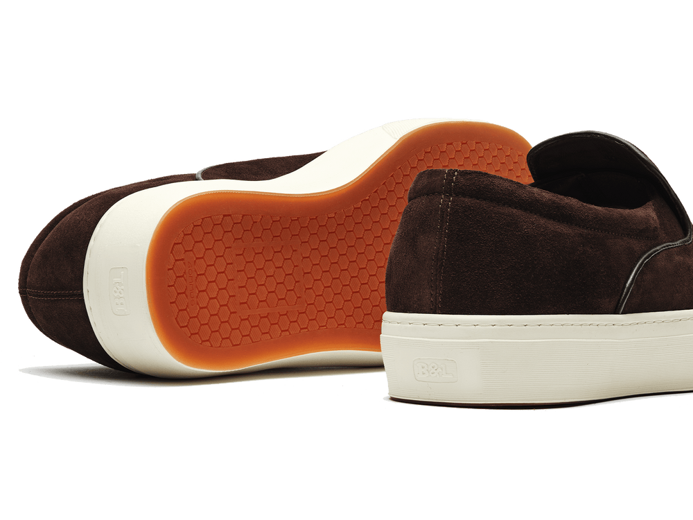Beat Trainer in Dark Brown Suede Natural Sole