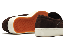 Beat Trainer in Dark Brown Suede Natural Sole