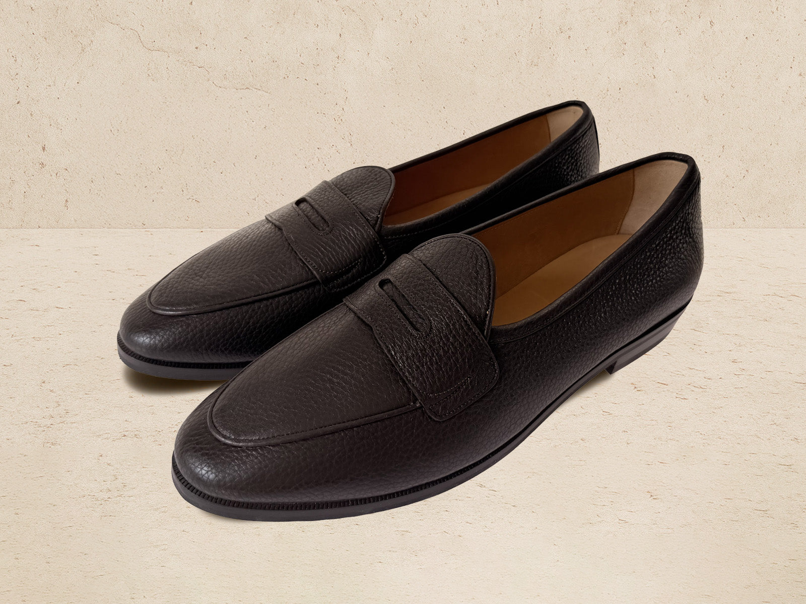 Berkeley Dark Brown Deerskin Rubber Sole