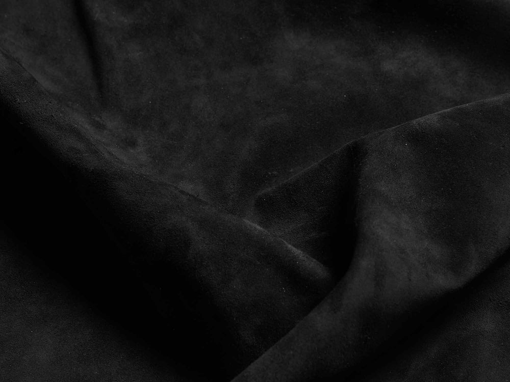 Lune Slippers in Black Luxe Suede