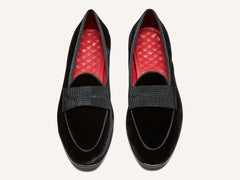 Sagan Opera Bow in Black Velvet and Gros Grain