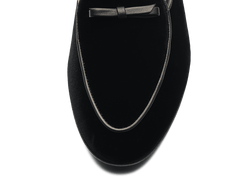 Sagan Black Tie Bow in Black Velvet