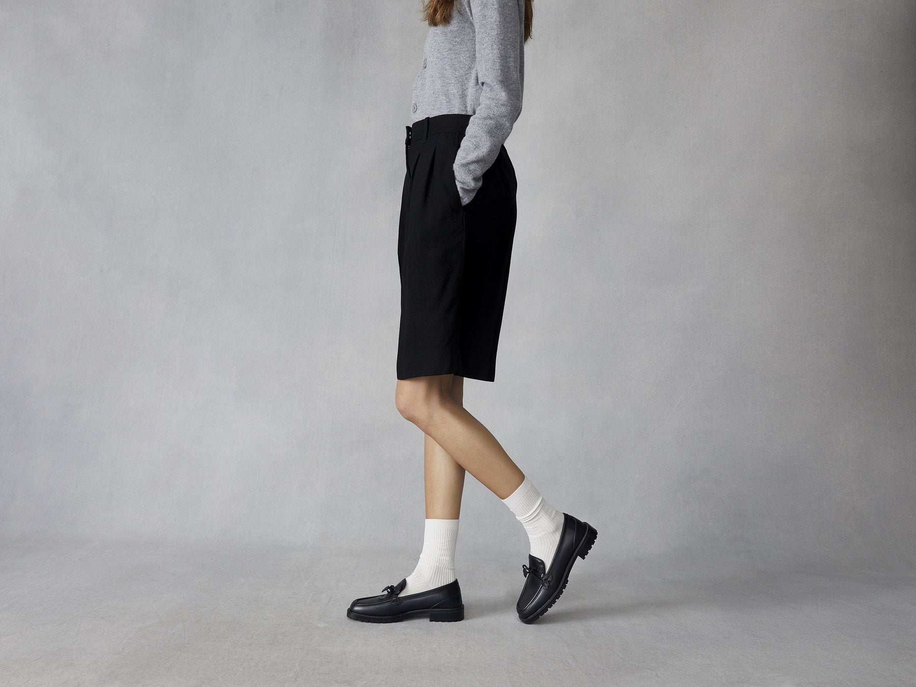 Charlotte Lace Loafers in Black Calf