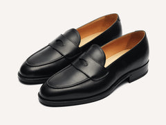 Berkeley Penny Loafers in Black Calf