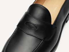 Berkeley Penny Loafers in Black Calf