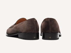 Berkeley Penny Loafers in Dark Brown Suede