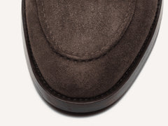 Berkeley Penny Loafers in Dark Brown Suede