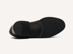 Berkeley Penny Loafers in Dark Brown Suede