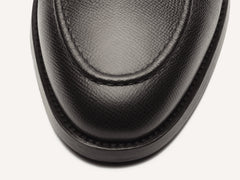 Berkeley Penny Loafers in Dark Brown Hatch Grain Calf