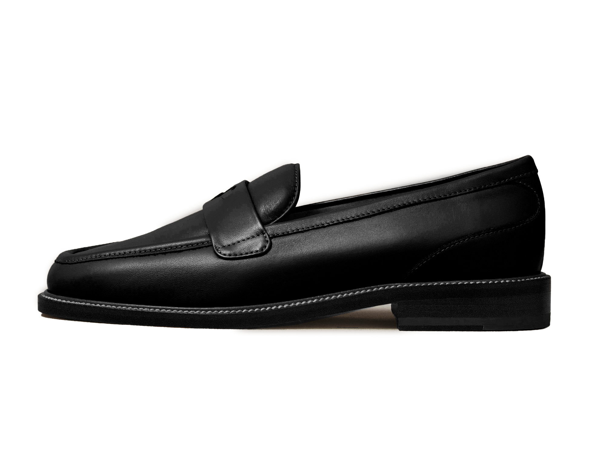Charlotte Penny Loafers in Black Nappa