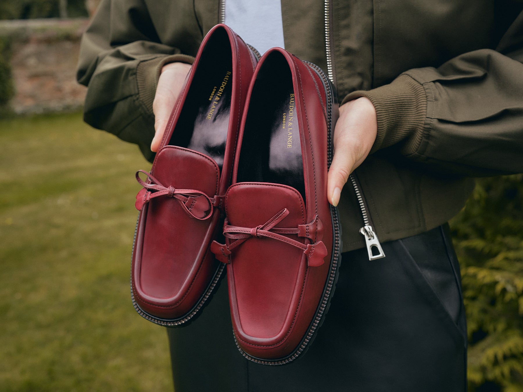 Charlotte Penny Loafers in Black Calf with Rubber Sole – Baudoin ...