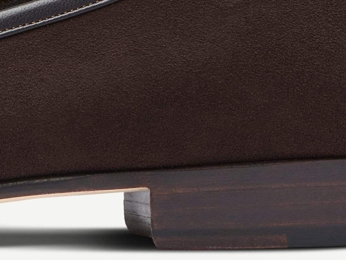 Sagan Classic Tassel Loafers in Lusitanias Dark Brown Asteria Suede