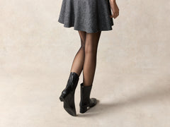 Debbie Boots in Black Nappa