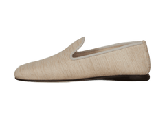Fenice Loafers in Natural Silk and Gros Grain