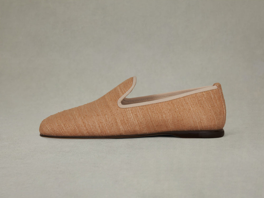 Fenice Loafers in Soleil Silk and Gros Grain