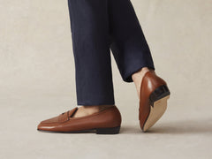 Sagan Classic Ginkgo Loafers in Tan Drape Calf