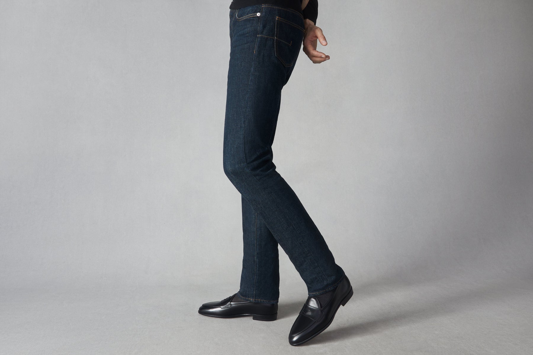 Grand Fleurus Penny Loafers in Black Noble Calf (Old)