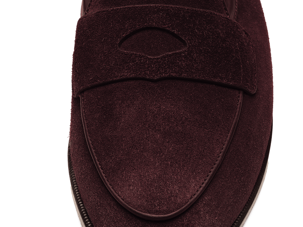 Grand Fleurus in Dark Burgundy Shield Suede
