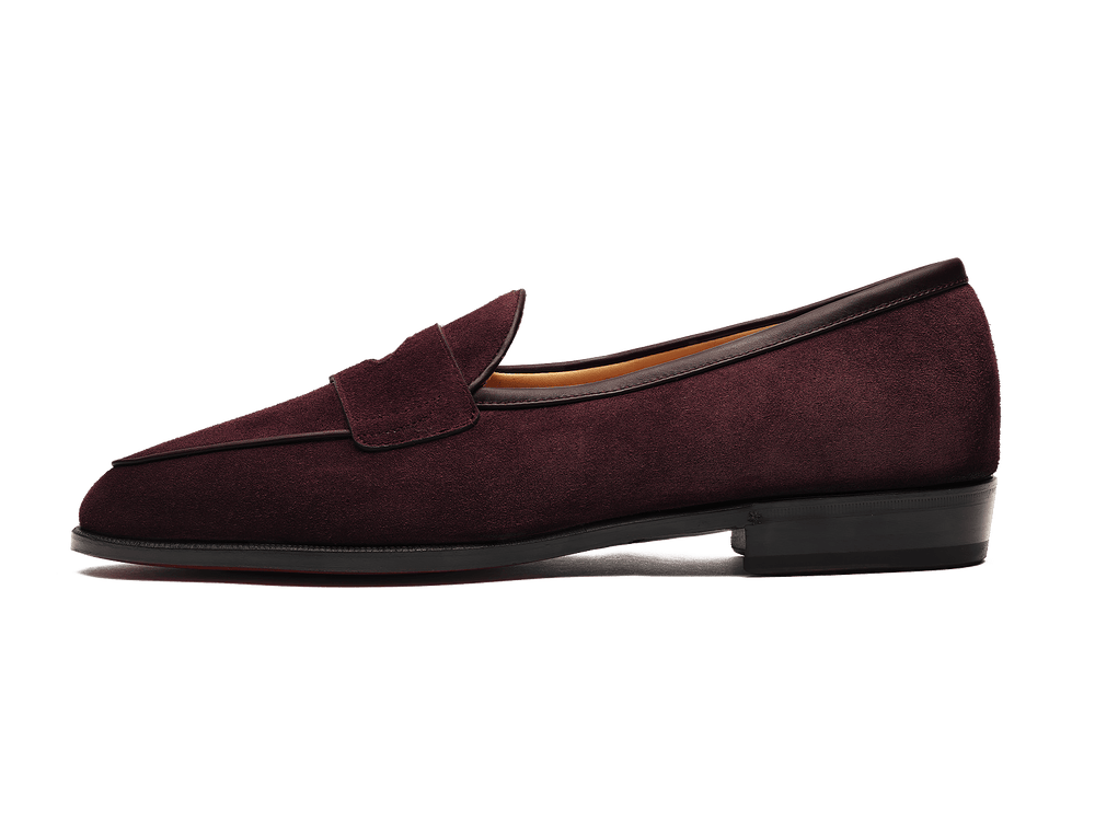Grand Fleurus in Dark Burgundy Shield Suede