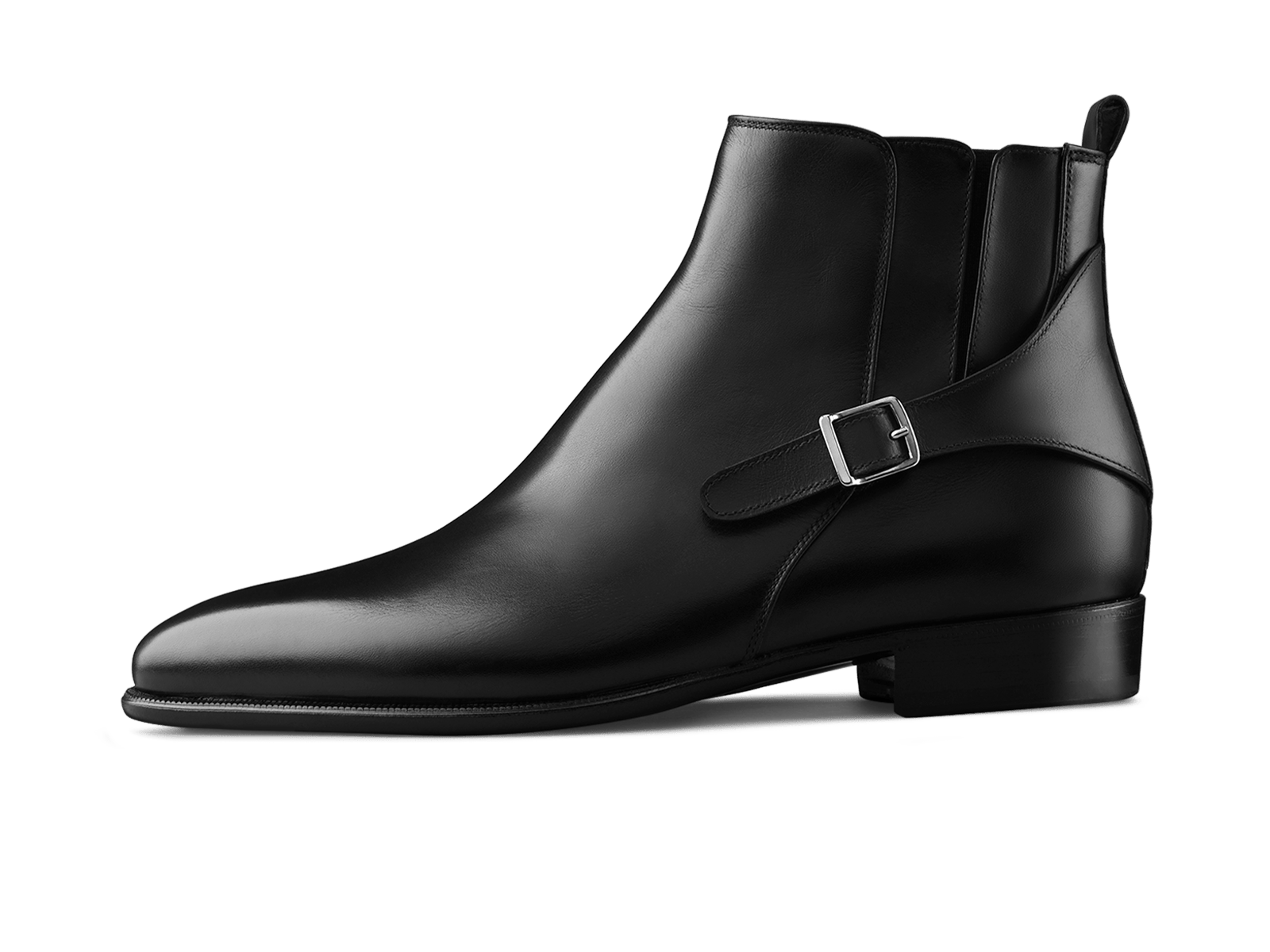 Hopper Buckle Boot in Black Noble Calf
