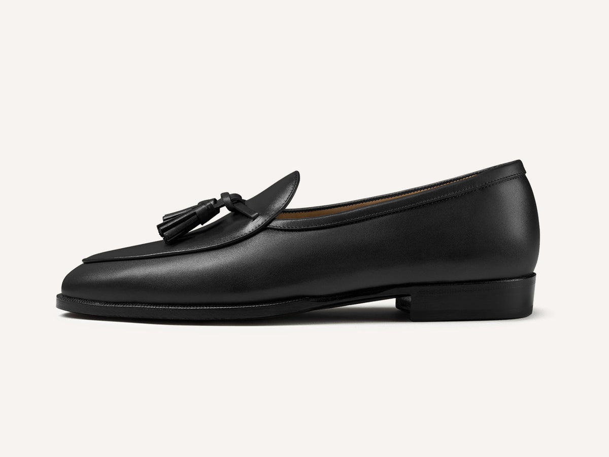 Grand Conti Tassel Loafers in Black Noble Calf